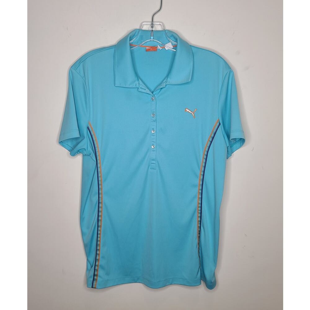 Puma light blue short sleeve polo shirt - XL - golf tennis pickleball